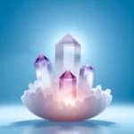 Amethyst crystal cluster, exuding mystery and elegance, showcasing beautiful colors and luster under light, symbolizing peace and energy.